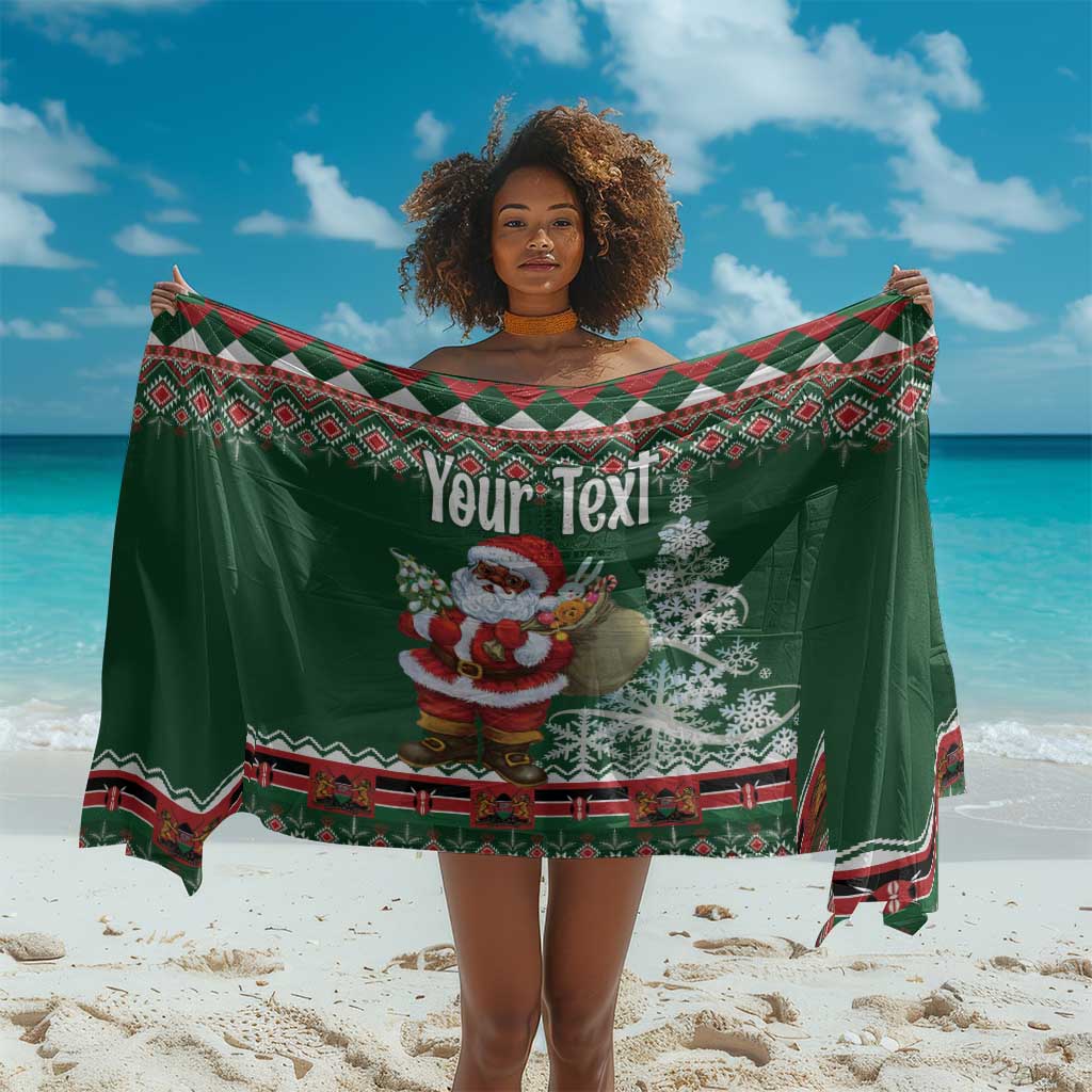 Personalized Afro Kenya Christmas Sarong African Santa -  Folk Pattern LT18