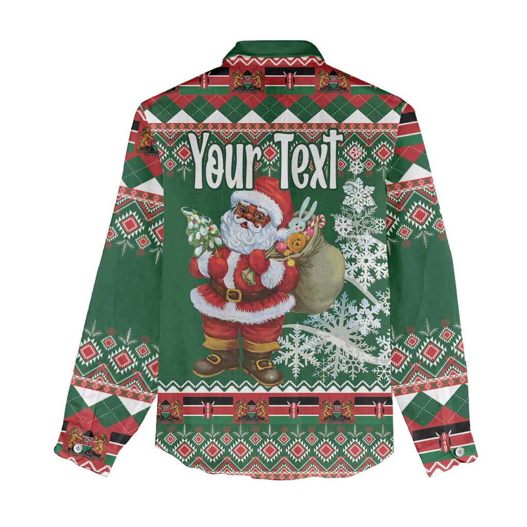 Personalized Afro Kenya Christmas Women Casual Shirt African Santa -  Folk Pattern LT18