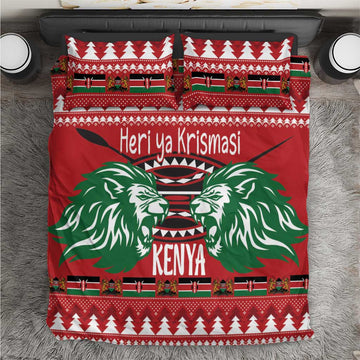 Afro Kenya Christmas Bedding Set Head Lion - Heri ya Krismasi LT18