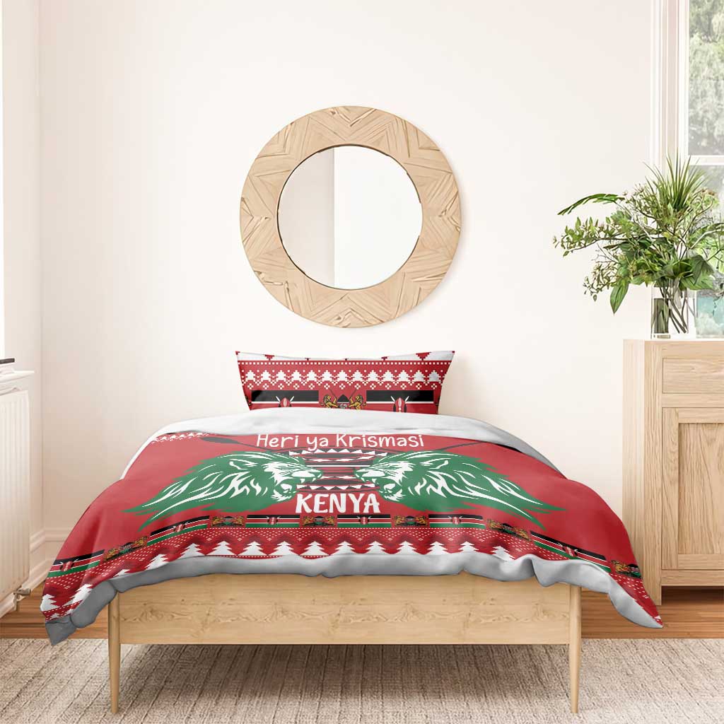 Afro Kenya Christmas Bedding Set Head Lion - Heri ya Krismasi LT18