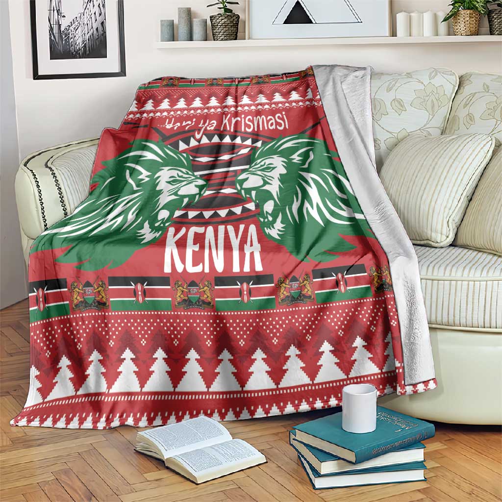 Afro Kenya Christmas Blanket Head Lion - Heri ya Krismasi LT18