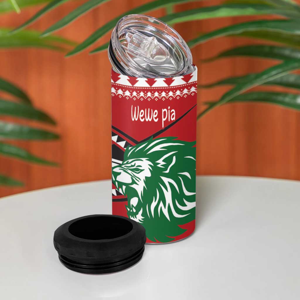 Afro Kenya Christmas 4 in 1 Can Cooler Tumbler Head Lion - Heri ya Krismasi LT18