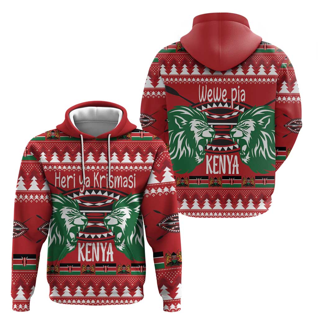 Kenya Christmas Lion Hoodie Heri ya Krismasi - Wewe pia LT18
