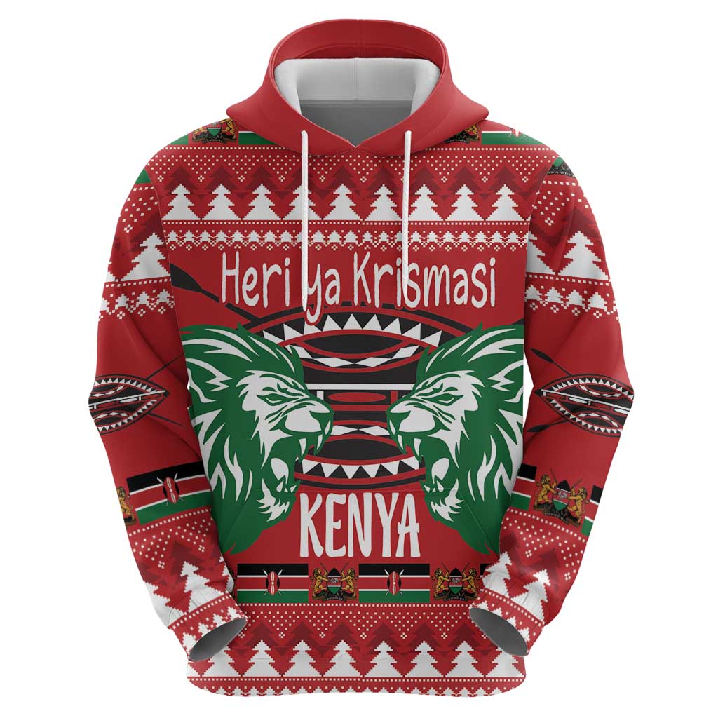 Kenya Christmas Lion Hoodie Heri ya Krismasi - Wewe pia LT18