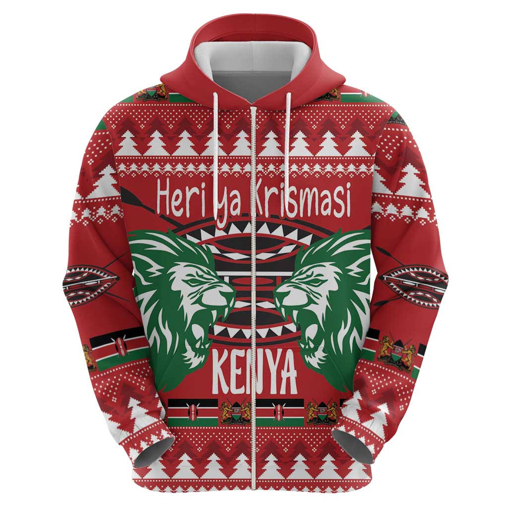 Kenya Christmas Lion Hoodie Heri ya Krismasi - Wewe pia LT18