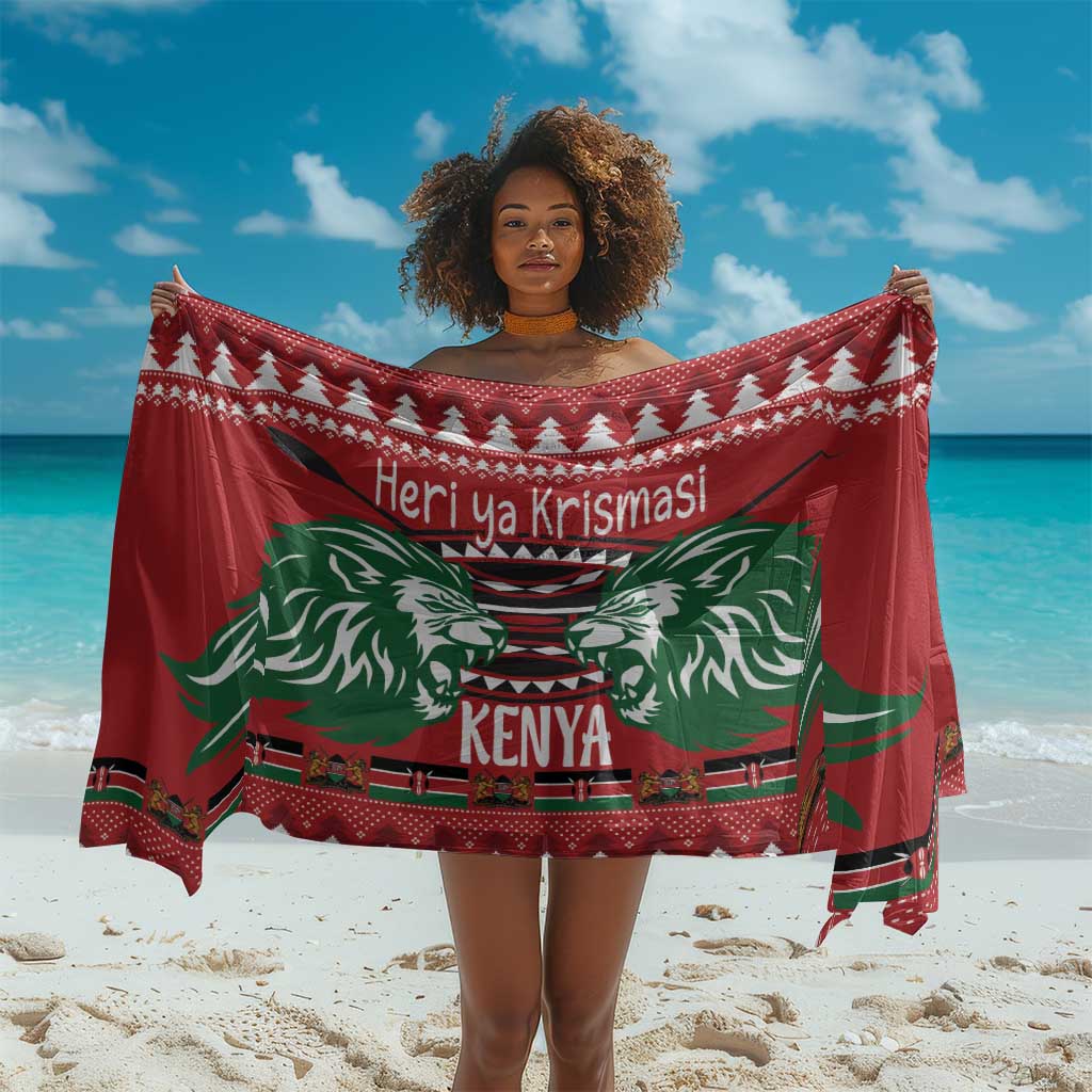 Afro Kenya Christmas Sarong Head Lion - Heri ya Krismasi LT18