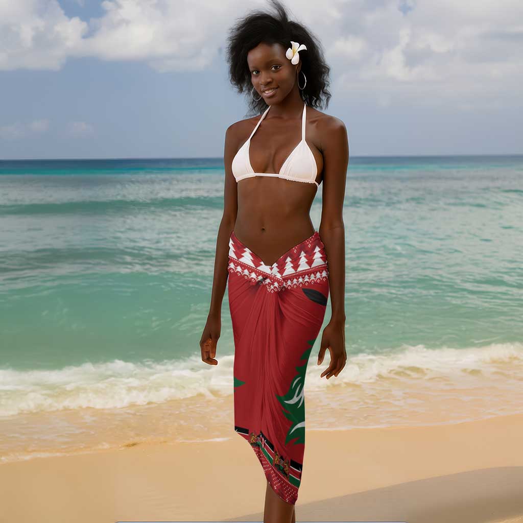 Afro Kenya Christmas Sarong Head Lion - Heri ya Krismasi LT18