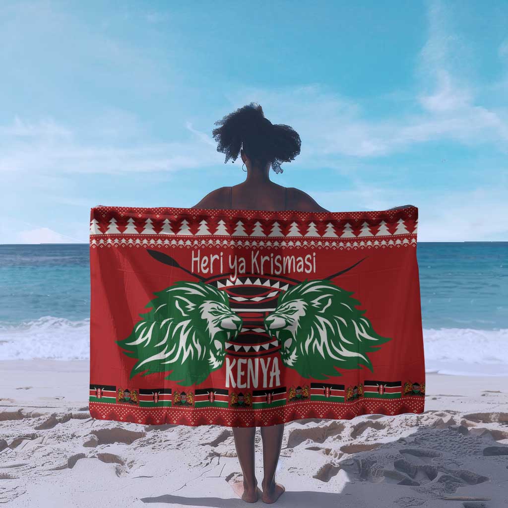 Afro Kenya Christmas Sarong Head Lion - Heri ya Krismasi LT18