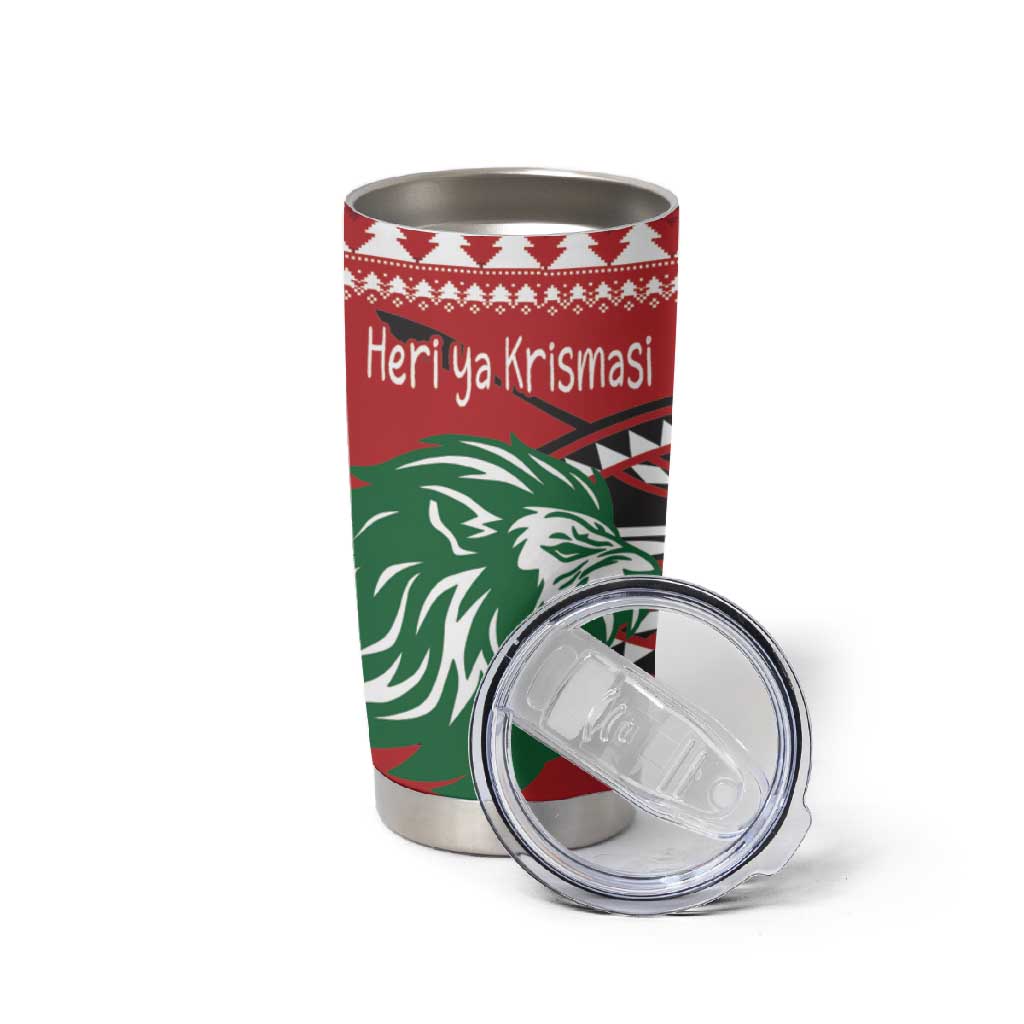 Afro Kenya Christmas Tumbler Cup Head Lion - Heri ya Krismasi LT18