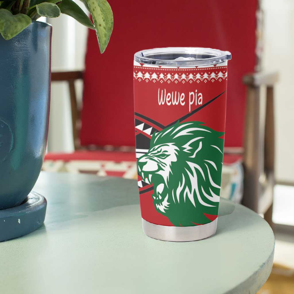 Afro Kenya Christmas Tumbler Cup Head Lion - Heri ya Krismasi LT18