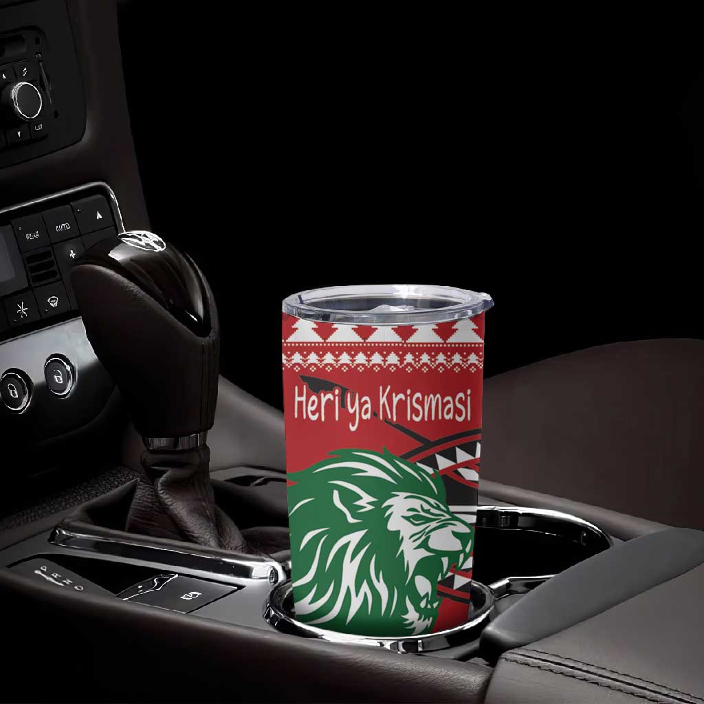 Afro Kenya Christmas Tumbler Cup Head Lion - Heri ya Krismasi LT18