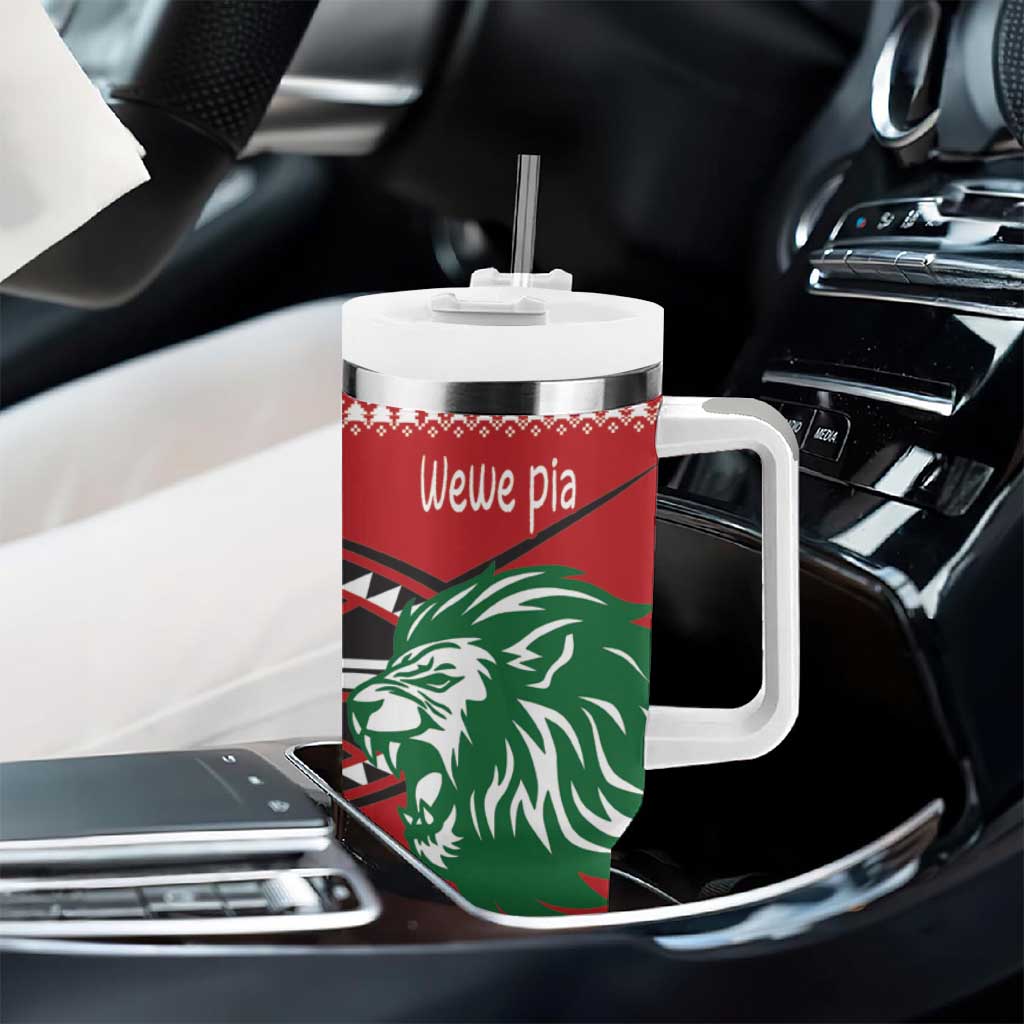 Afro Kenya Christmas Tumbler With Handle Head Lion - Heri ya Krismasi LT18