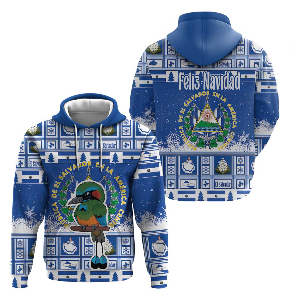 El Salvador Christmas Hoodie The Torogoz Cartoon With Coat Of Arms LT18