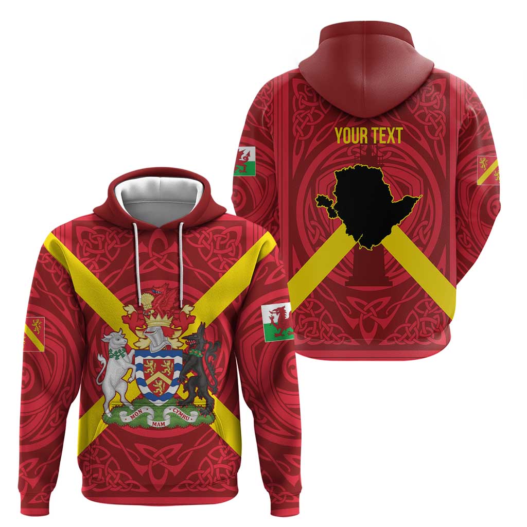 Personalized Anglesey Ynys Mon Hoodie Map and Emblem Celtic Style LT19