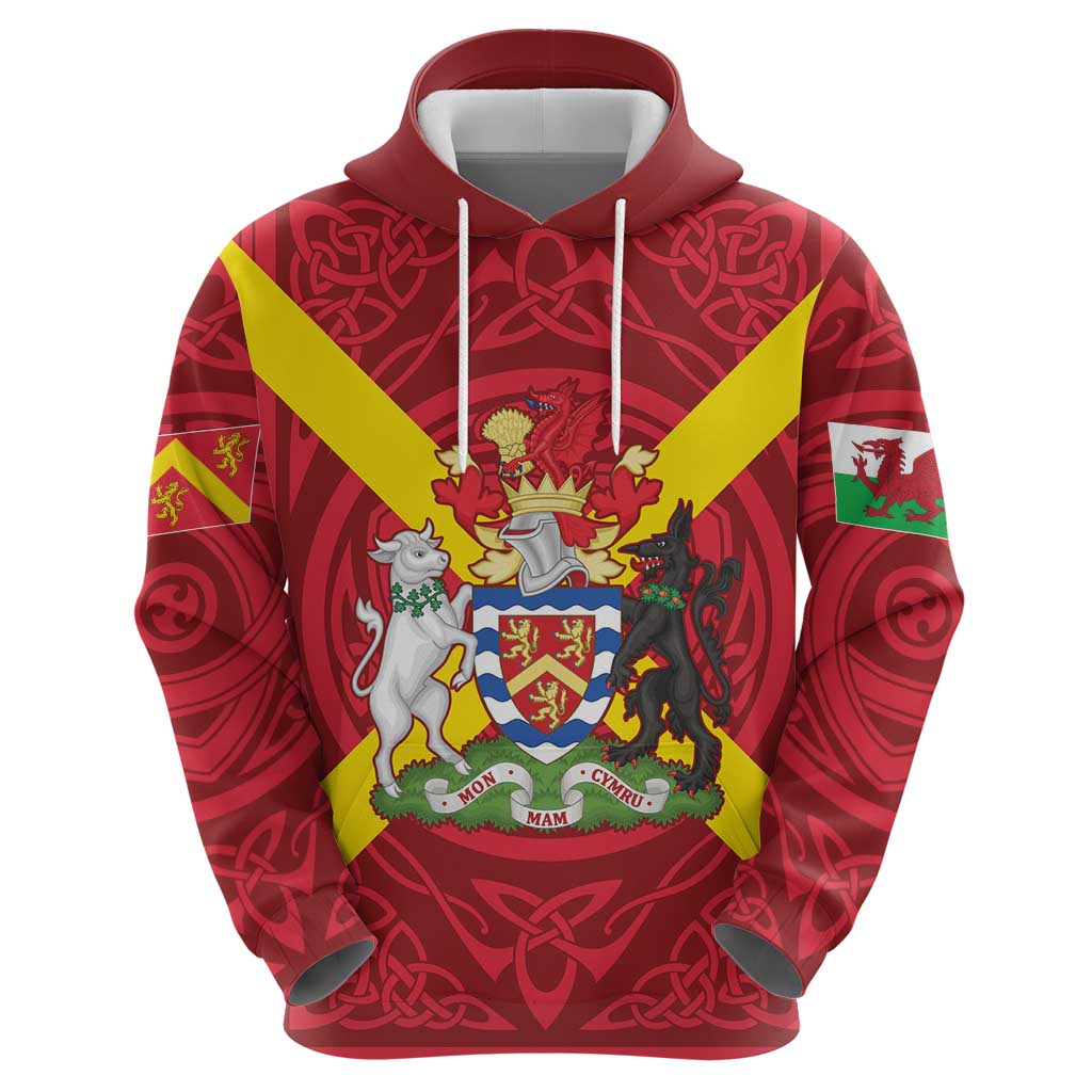 Personalized Anglesey Ynys Mon Hoodie Map and Emblem Celtic Style LT19