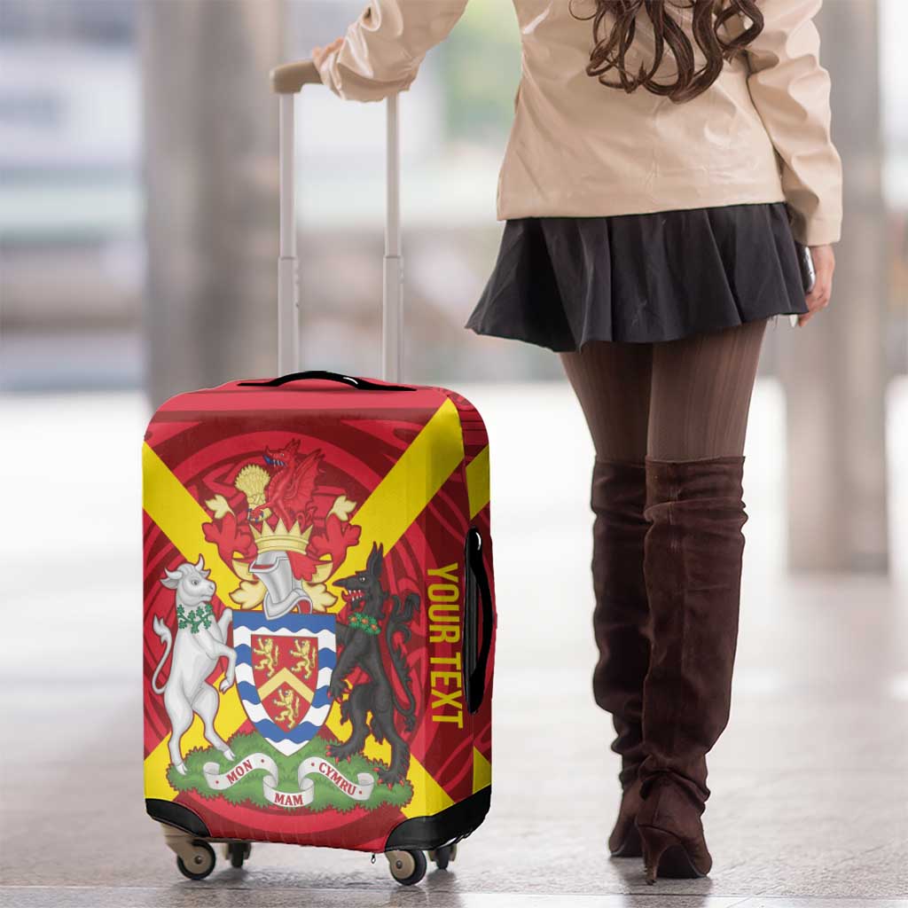 Personalized Anglesey Ynys Mon Luggage Cover Map and Emblem Celtic Style LT19
