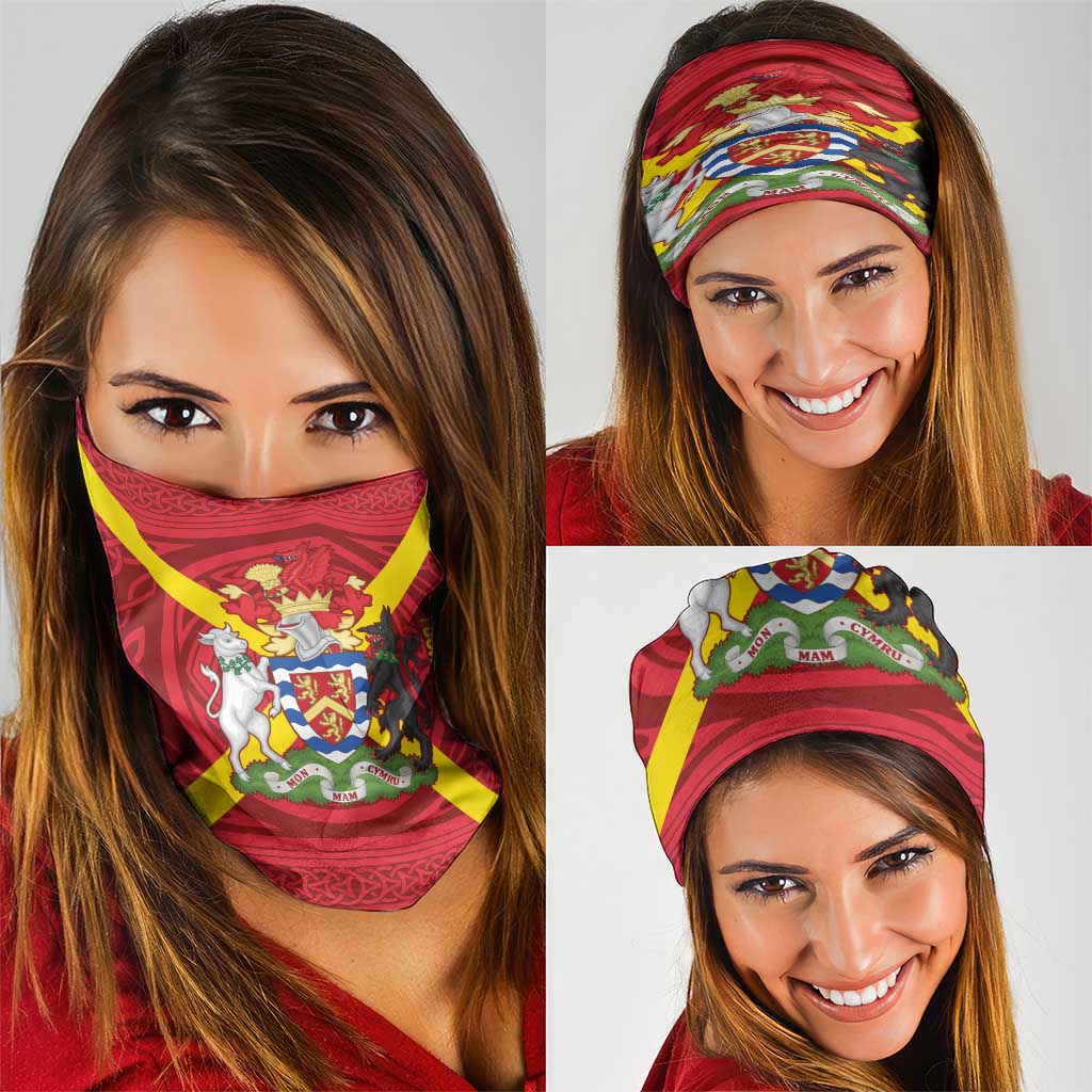 Personalized Anglesey Ynys Mon Neck Gaiter Map and Emblem Celtic Style LT19