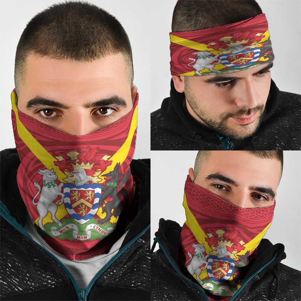 Personalized Anglesey Ynys Mon Neck Gaiter Map and Emblem Celtic Style LT19