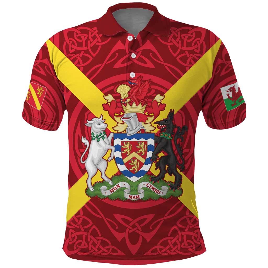 Personalized Anglesey Ynys Mon Polo Shirt Map and Emblem Celtic Style LT19