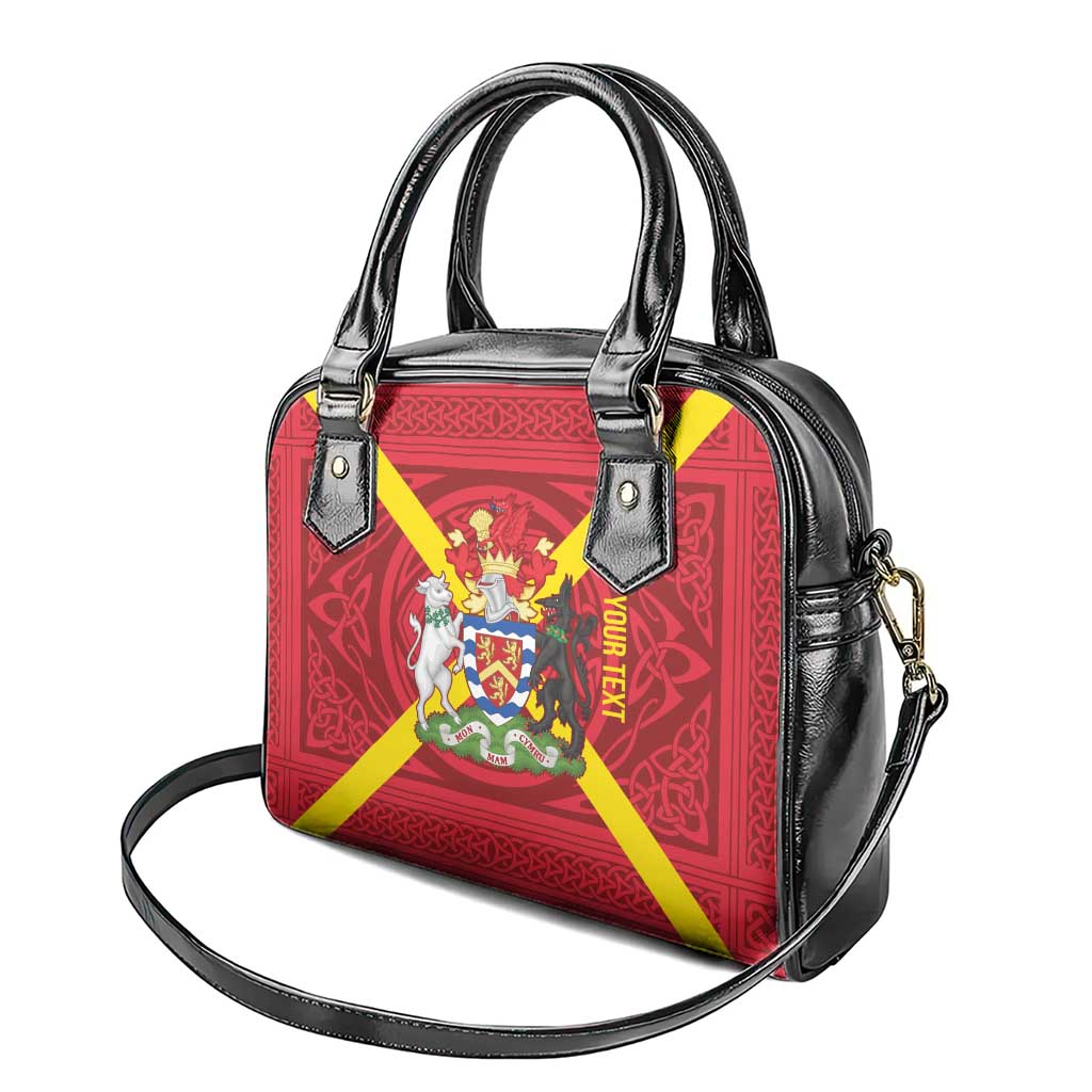 Personalized Anglesey Ynys Mon Shoulder Handbag Map and Emblem Celtic Style LT19