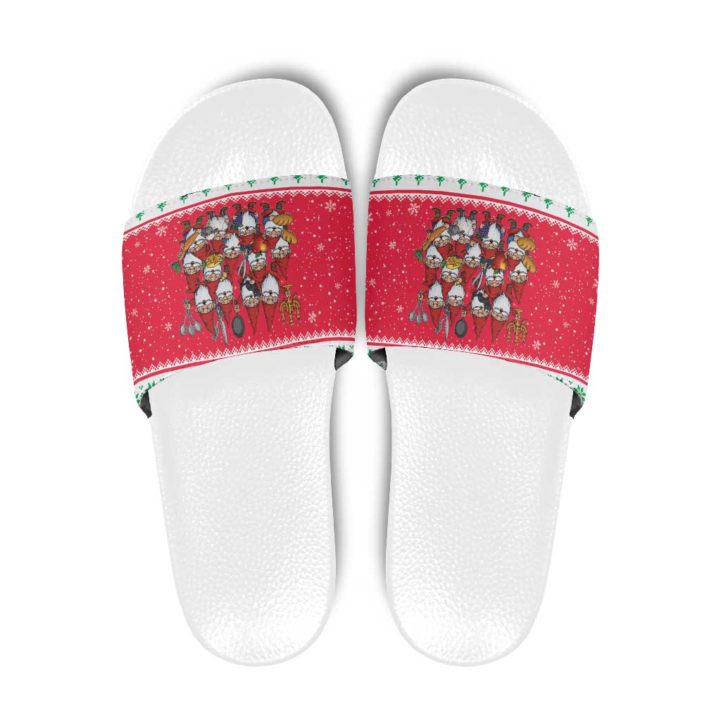 Iceland Christmas Slide Sandals Icelandic Yule Lads LT19