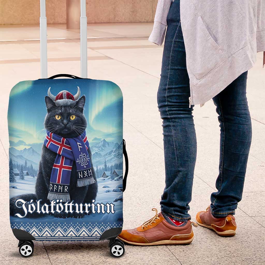 Iceland Christmas Luggage Cover Icelandic Yule Cat LT19