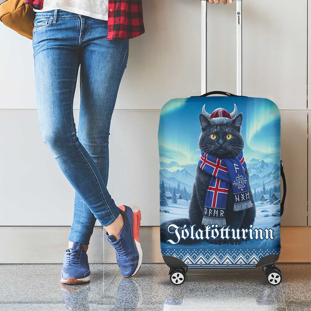 Iceland Christmas Luggage Cover Icelandic Yule Cat LT19