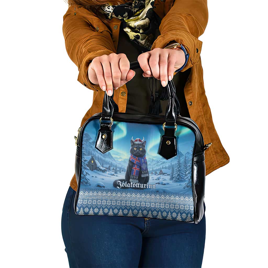 Iceland Christmas Shoulder Handbag Icelandic Yule Cat LT19