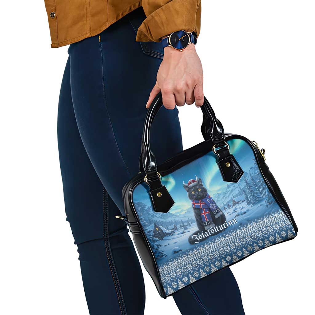 Iceland Christmas Shoulder Handbag Icelandic Yule Cat LT19