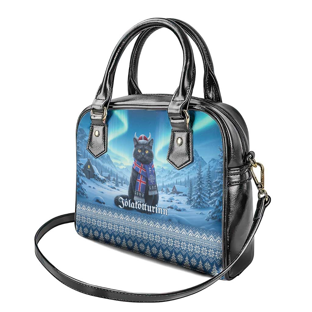 Iceland Christmas Shoulder Handbag Icelandic Yule Cat LT19