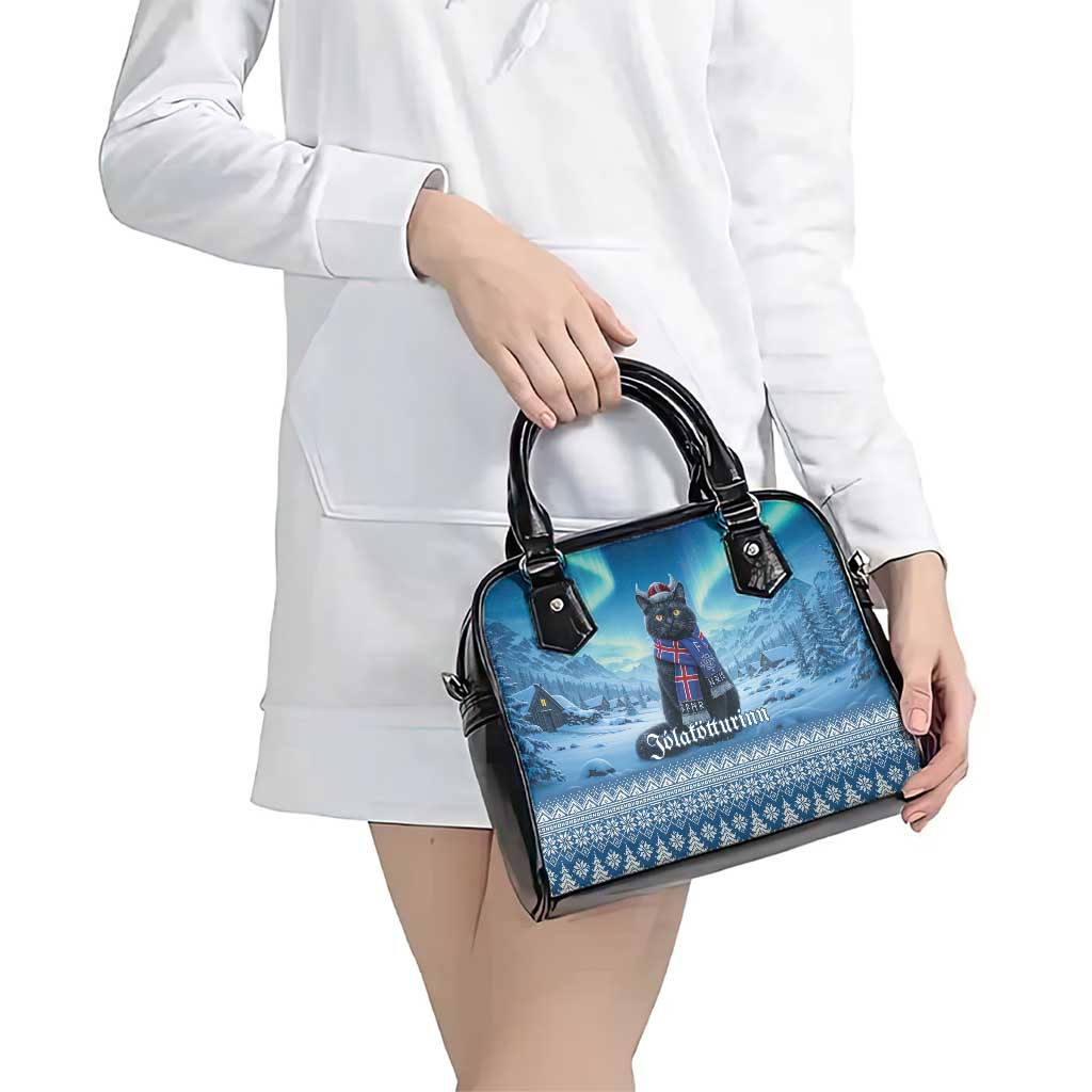 Iceland Christmas Shoulder Handbag Icelandic Yule Cat LT19