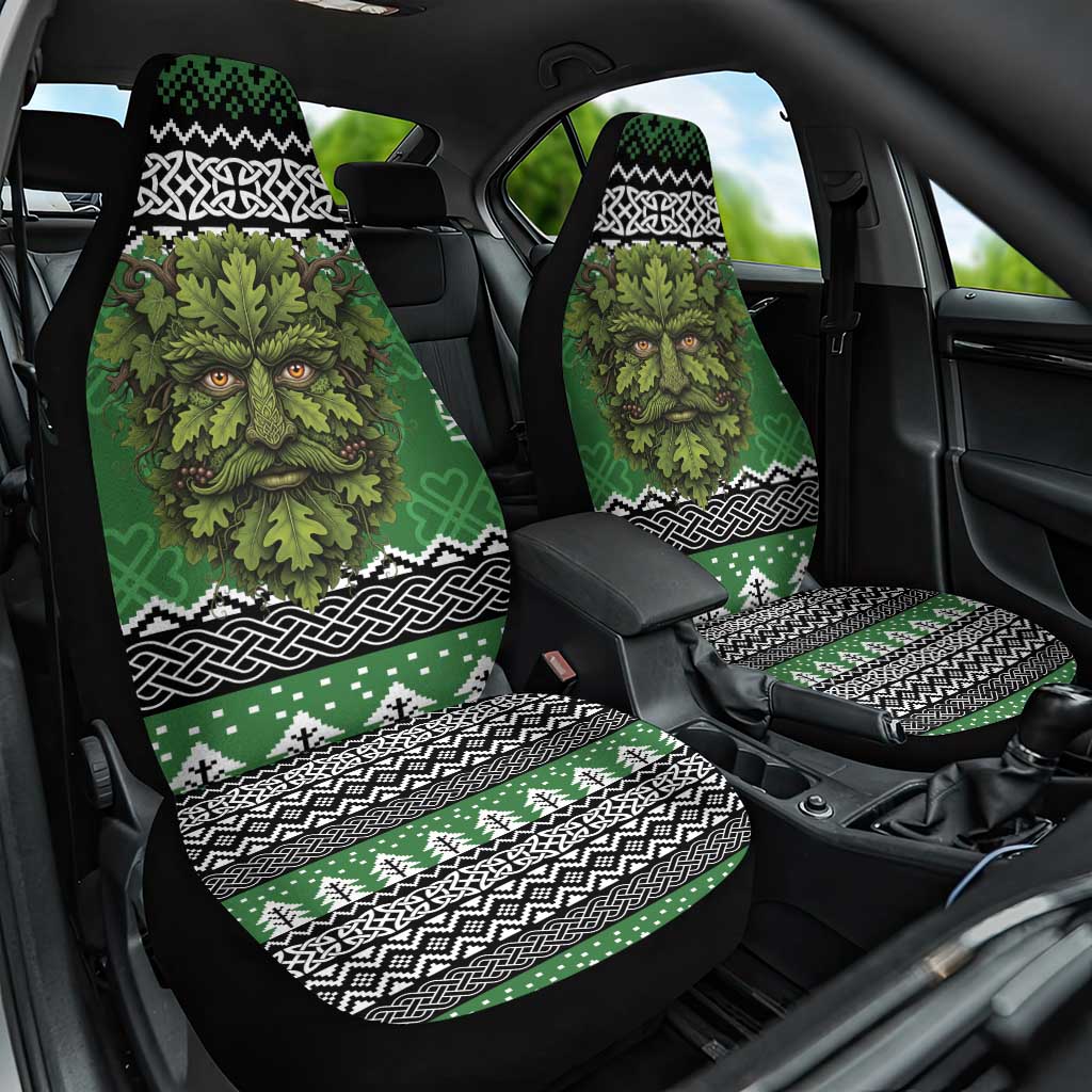 Personalized Anglesey Wales Christmas Car Seat Cover Green Man Celtic Knot LT19