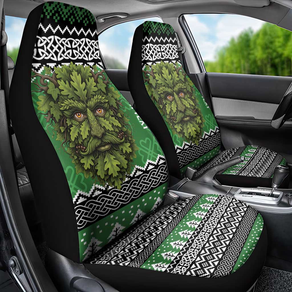 Personalized Anglesey Wales Christmas Car Seat Cover Green Man Celtic Knot LT19