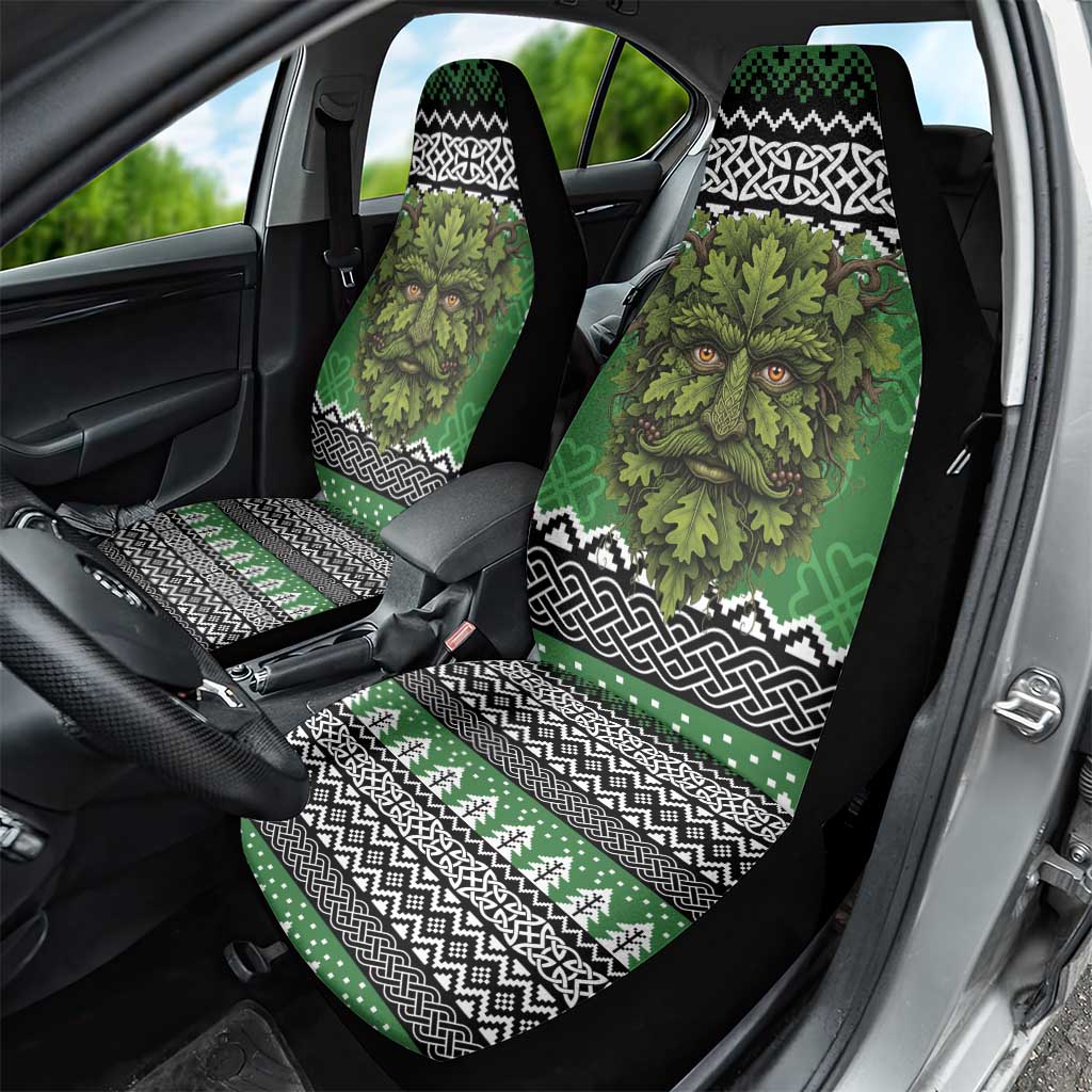 Personalized Anglesey Wales Christmas Car Seat Cover Green Man Celtic Knot LT19