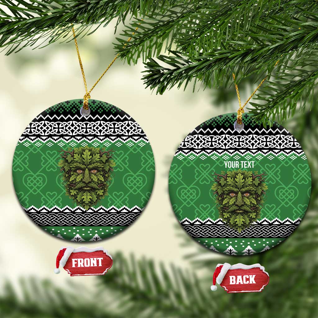 Personalized Anglesey Wales Christmas Ceramic Ornament Green Man Celtic Knot LT19
