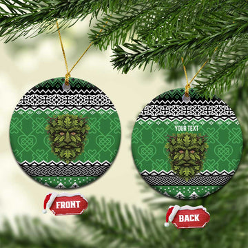 Personalized Anglesey Wales Christmas Ceramic Ornament Green Man Celtic Knot LT19