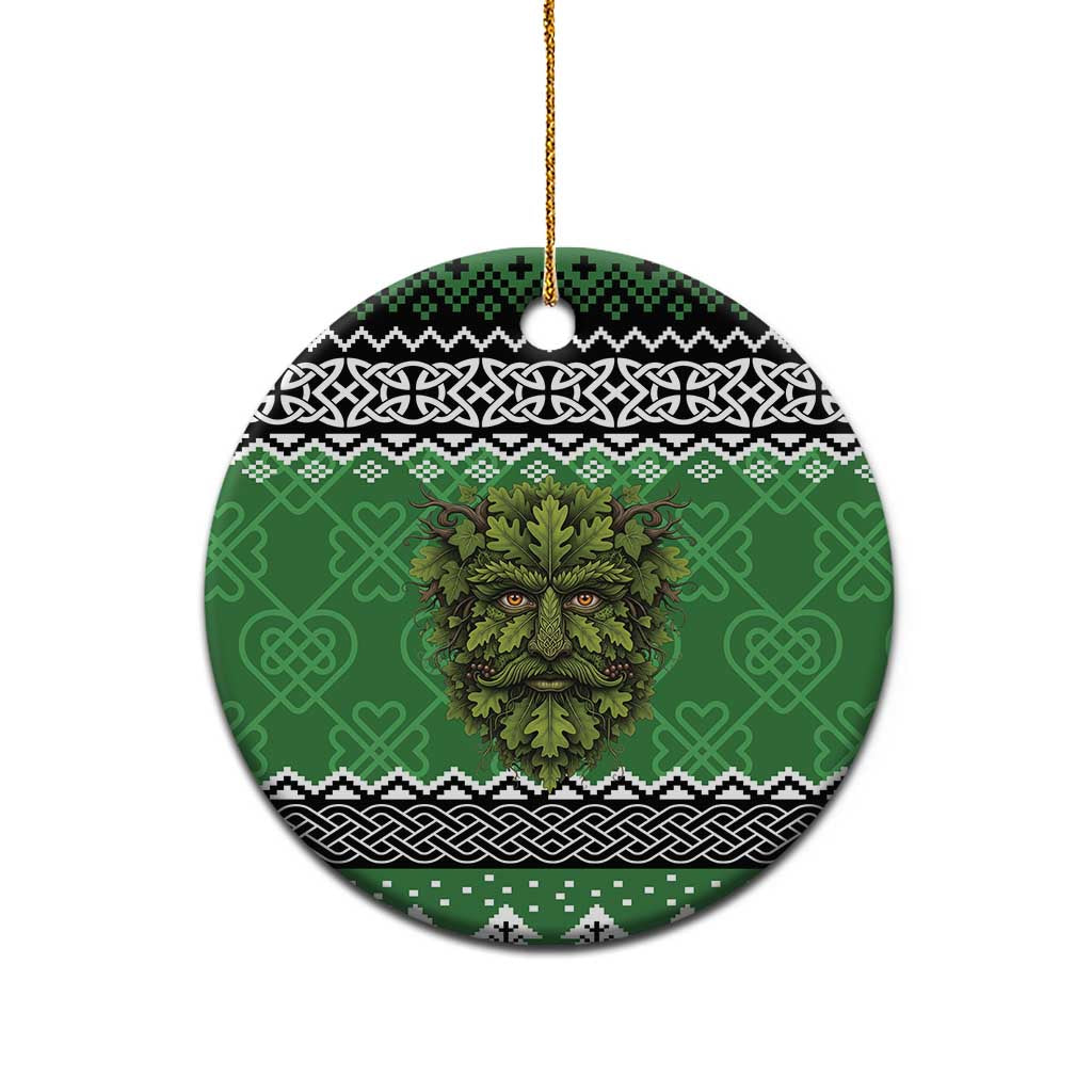 Personalized Anglesey Wales Christmas Ceramic Ornament Green Man Celtic Knot LT19