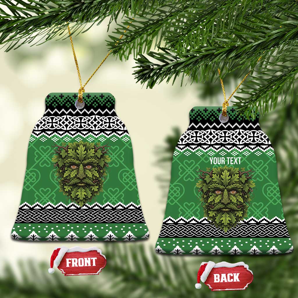 Personalized Anglesey Wales Christmas Ceramic Ornament Green Man Celtic Knot LT19