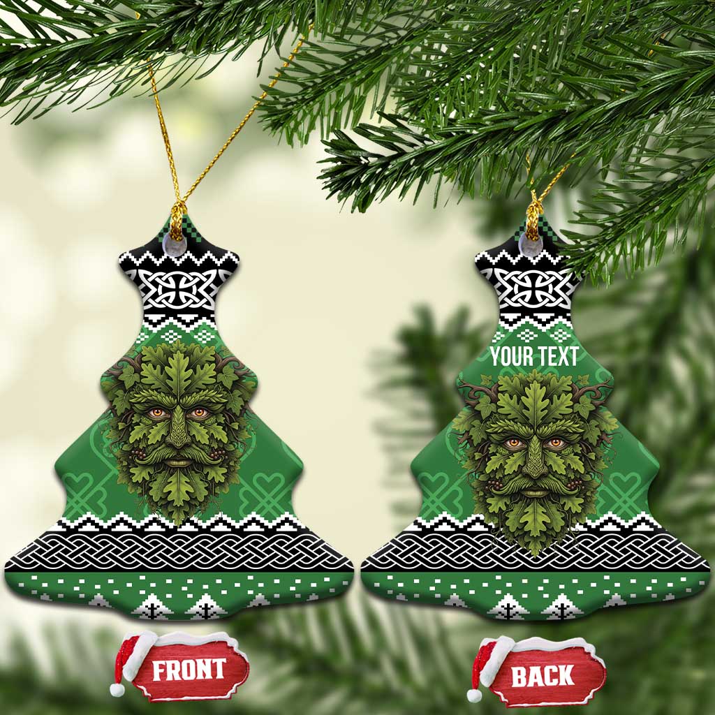 Personalized Anglesey Wales Christmas Ceramic Ornament Green Man Celtic Knot LT19