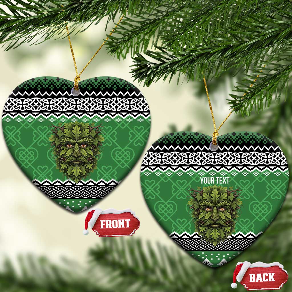 Personalized Anglesey Wales Christmas Ceramic Ornament Green Man Celtic Knot LT19
