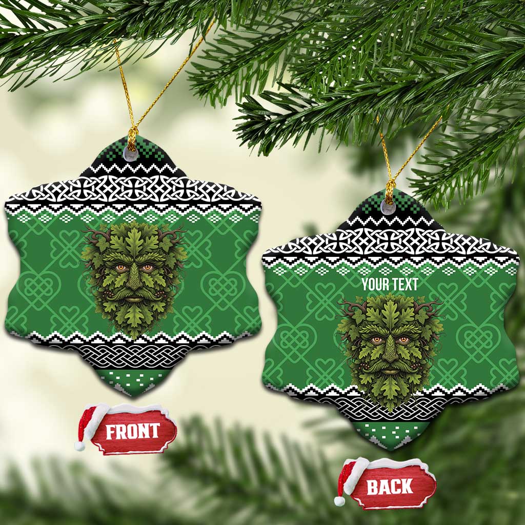 Personalized Anglesey Wales Christmas Ceramic Ornament Green Man Celtic Knot LT19