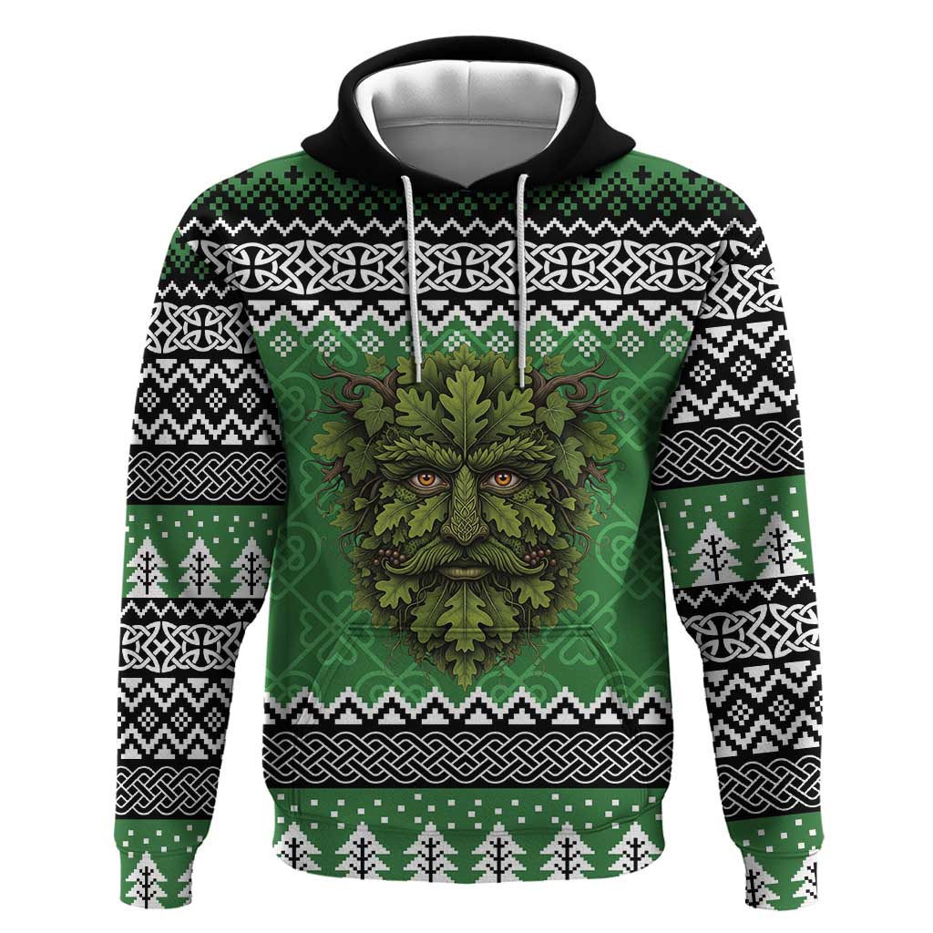 Personalized Anglesey Wales Christmas Hoodie Green Man Celtic Knot LT19