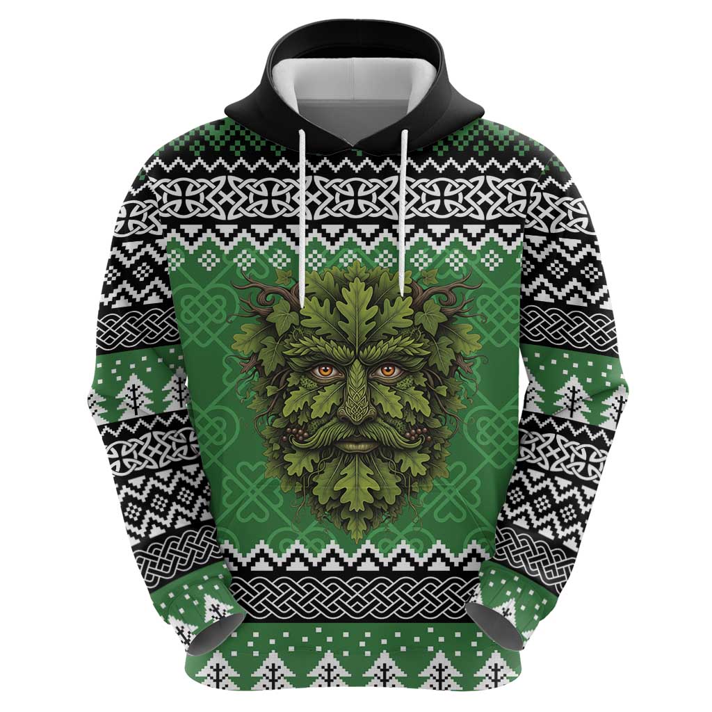 Personalized Anglesey Wales Christmas Hoodie Green Man Celtic Knot LT19