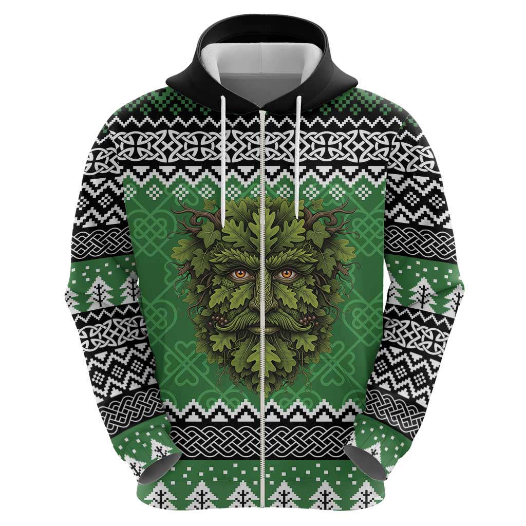 Personalized Anglesey Wales Christmas Hoodie Green Man Celtic Knot LT19