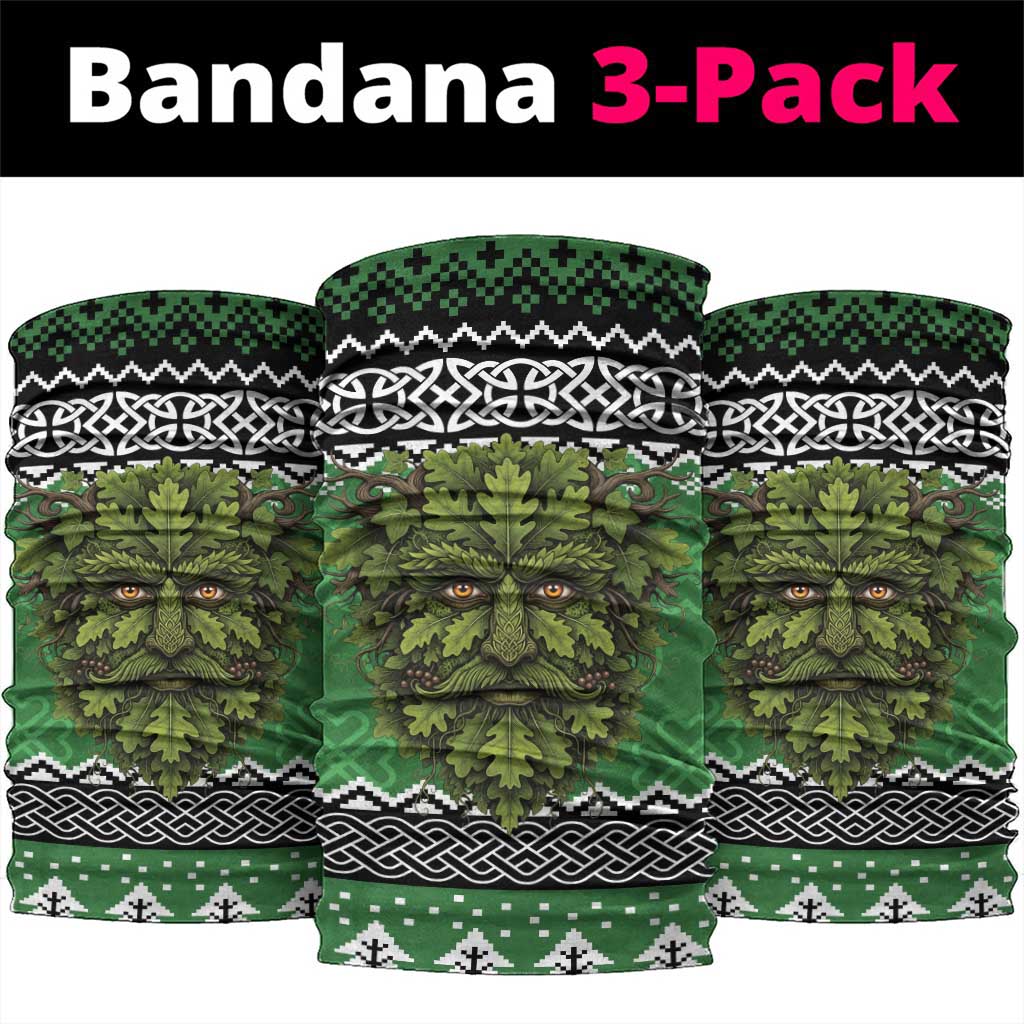 Personalized Anglesey Wales Christmas Neck Gaiter Green Man Celtic Knot LT19