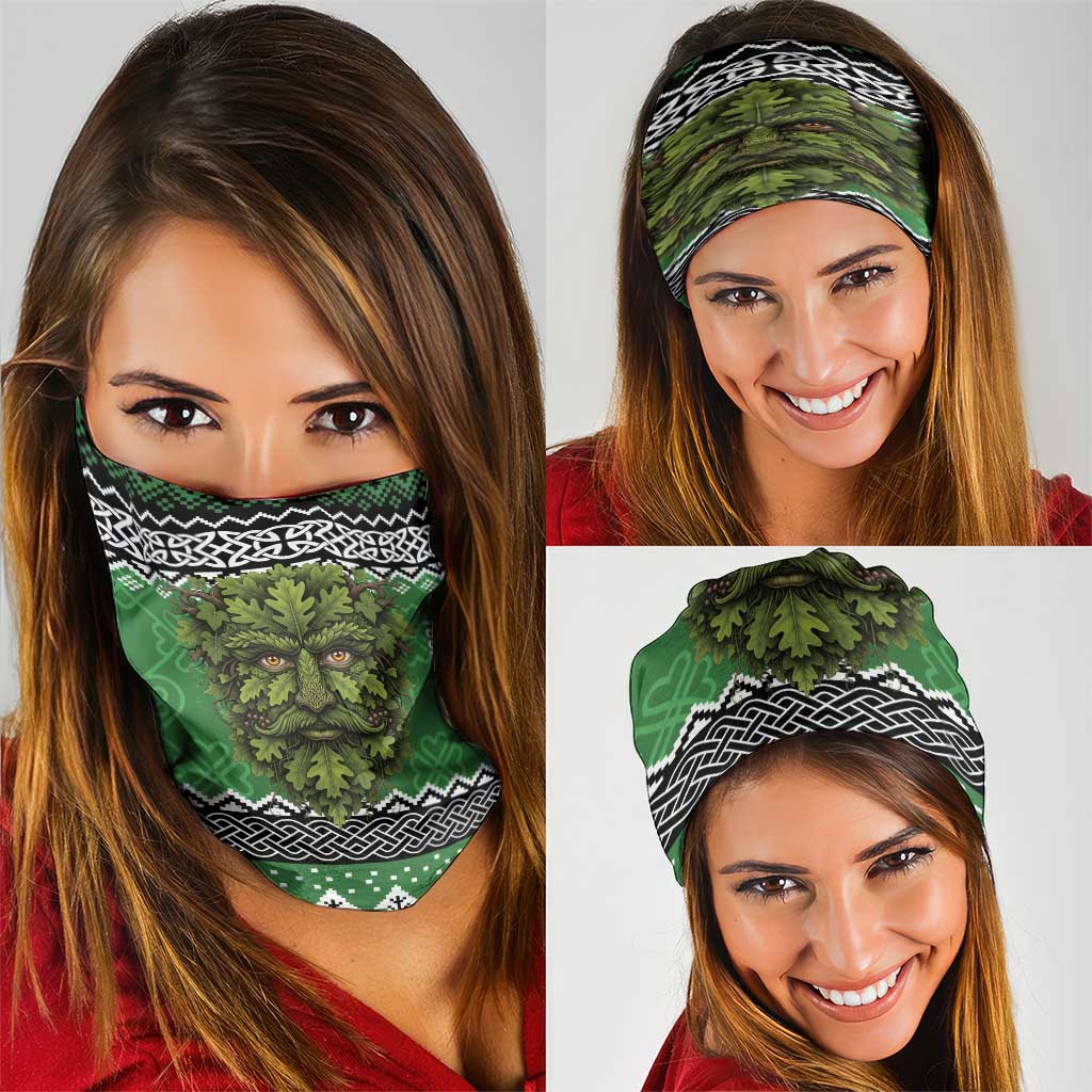 Personalized Anglesey Wales Christmas Neck Gaiter Green Man Celtic Knot LT19