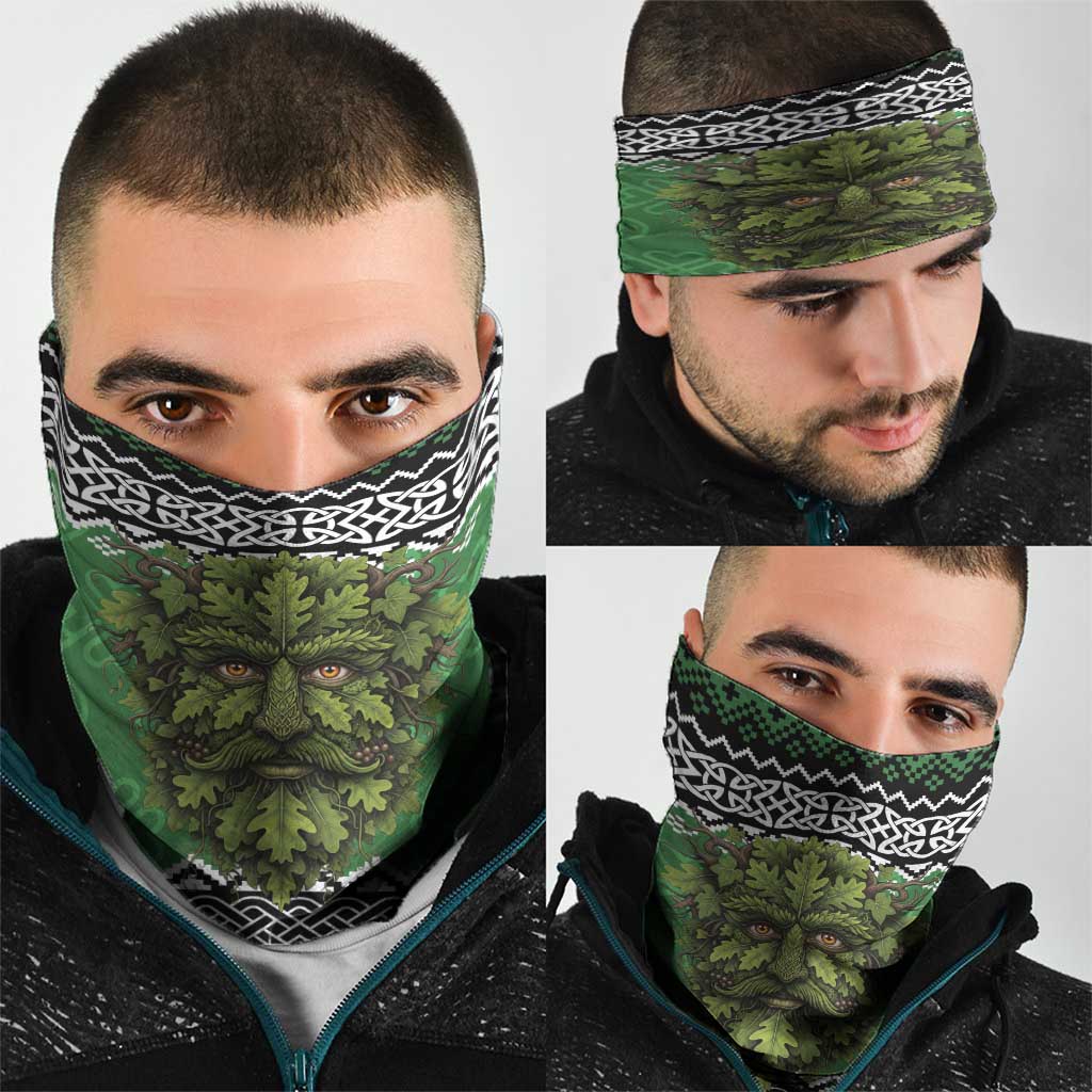 Personalized Anglesey Wales Christmas Neck Gaiter Green Man Celtic Knot LT19