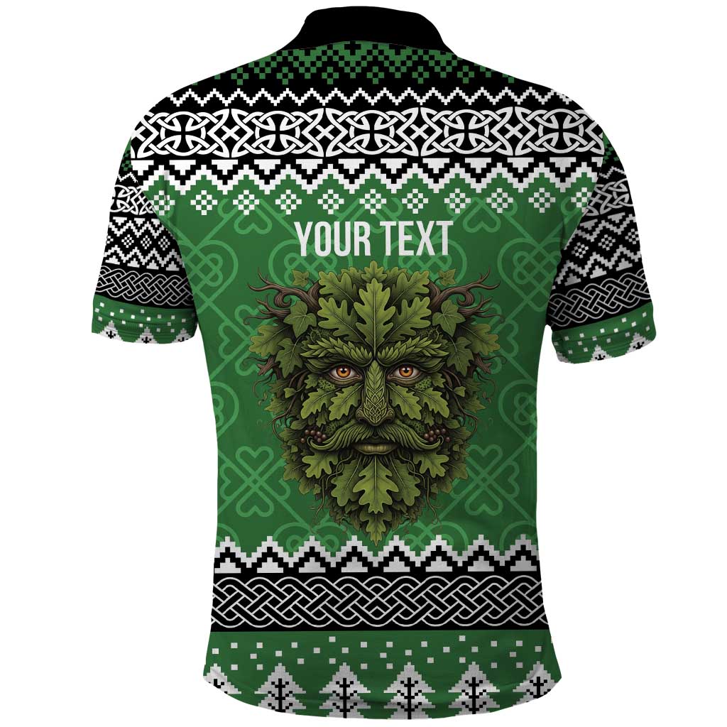 Personalized Anglesey Wales Christmas Polo Shirt Green Man Celtic Knot LT19