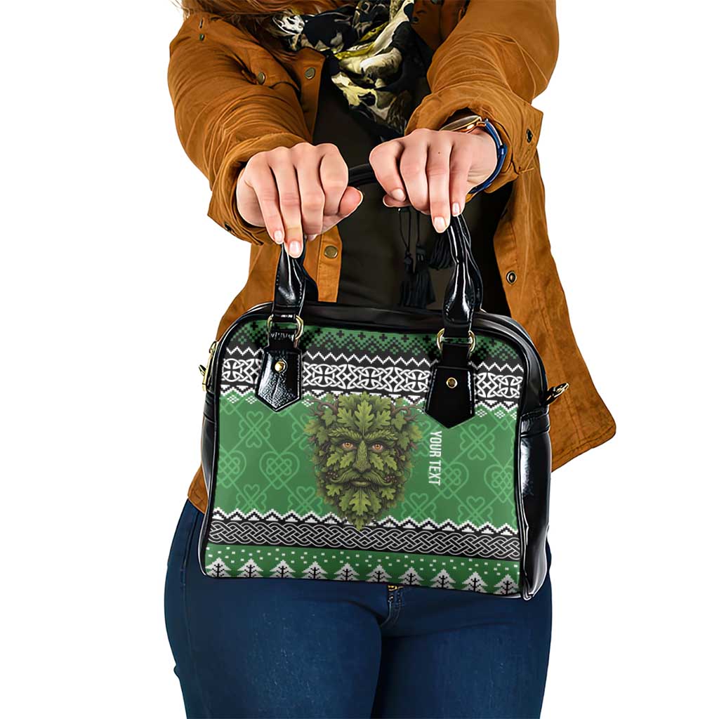 Personalized Anglesey Wales Christmas Shoulder Handbag Green Man Celtic Knot LT19