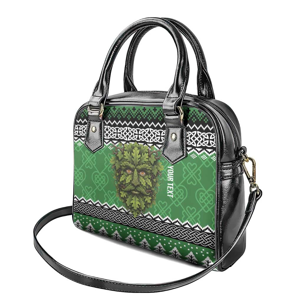 Personalized Anglesey Wales Christmas Shoulder Handbag Green Man Celtic Knot LT19